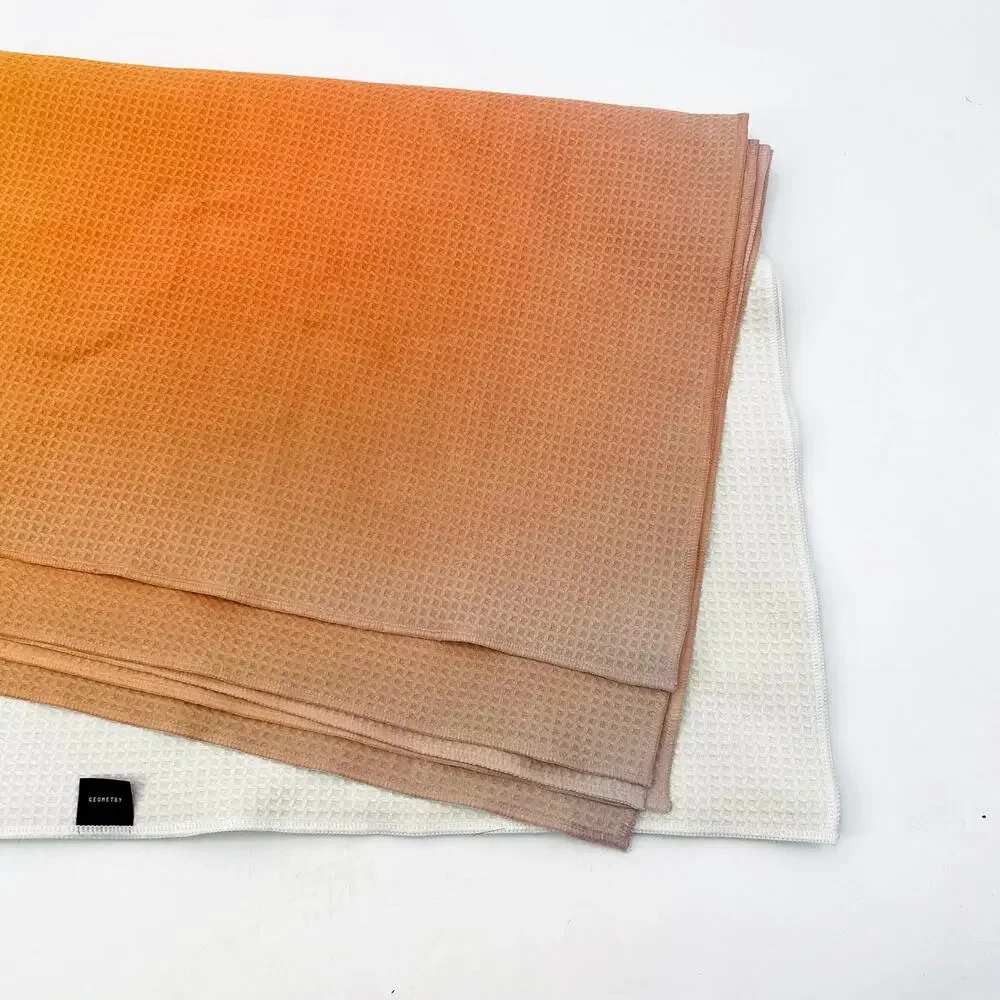 Geometry Ombre Blue & orange Dish Towel Set (5)